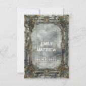 ドワーフの豪華なファンタジー結婚式の日付を保存 セーブザデート (裏面)