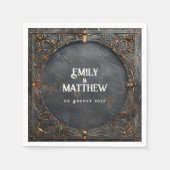 ドワーフの輝き結婚ファンタジー スタンダードカクテルナプキン (正面)