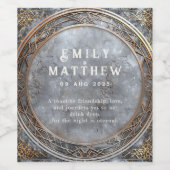 ドワーフの輝き結婚ファンタジー ワインラベル (シングルラベル)