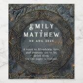 ドワーフの輝き結婚ファンタジー ワインラベル (シングルラベル)