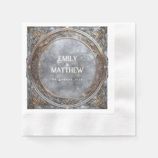 ドワーフの輝き結婚ファンタジー 縁ありカクテルナプキン (正面)