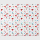 ドワーフの配置、お菓子のプレゼント ラッピングペーパー (フラット)