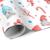 ドワーフの配置、お菓子のプレゼント ラッピングペーパー (ロールコーナー)