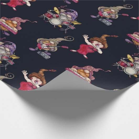 ドワーフの音楽バンドとディーバがガラコンサートを開催 ラッピングペーパー (角)