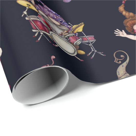 ドワーフの音楽バンドとディーバがガラコンサートを開催 ラッピングペーパー (ロールコーナー)