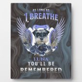 ドワーフシュナウザー 息がある限り記念  フォトプラーク (正面)