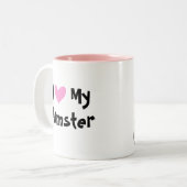 ドワーフハムスターの愛 ツートーンマグカップ (正面左)