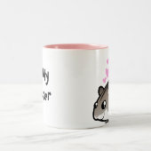 ドワーフハムスターの愛 ツートーンマグカップ (中央)