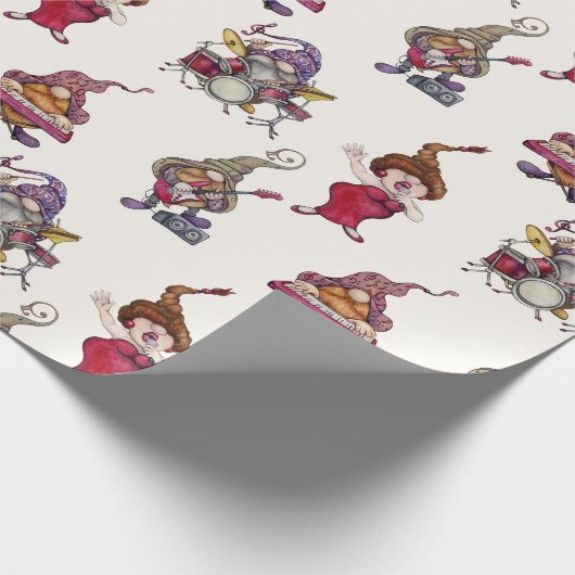 ドワーフミュージックバンドとディバ与えアホリデーコンサート ラッピングペーパー (角)