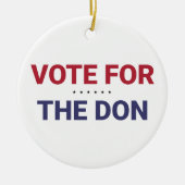 ドンに投票（2020年米国選挙） セラミックオーナメント (正面)