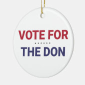 ドンに投票（2020年米国選挙） セラミックオーナメント (左)