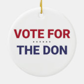 ドンに投票（2020年米国選挙） セラミックオーナメント (裏面)