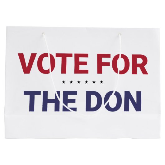 ドンに投票（2020年米国選挙） ラージペーパーバッグ (裏面)