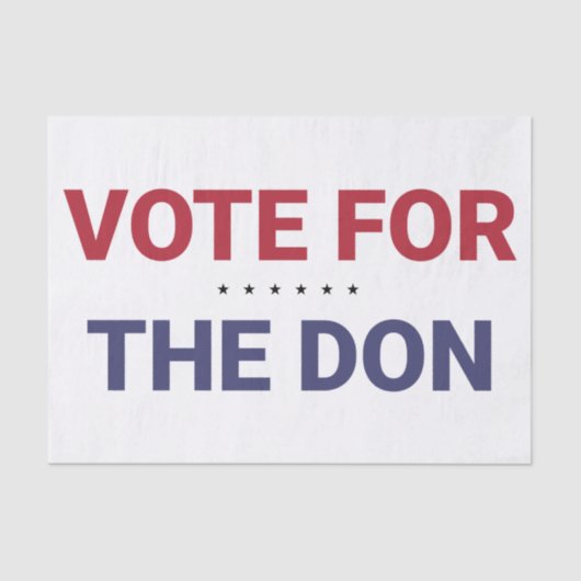ドンに投票（2020年米国選挙） 薄葉紙 (正面)