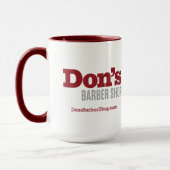 ドンの理容師ショップ – Red Logo Coffee Mug マグカップ (左)
