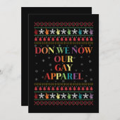 ドンウィーナワージュアパレルゲイゲイクリスマス 招待状 (正面/裏面)