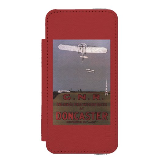 ドンカスター、イギリス-最初航空競争 INCIPIO iPhoneウォレットケース (フォリオ 正面)