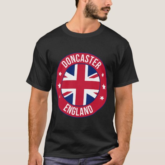 ドンカスター イングランドの都市Tシャツ | 旅行と故郷 Tシャツ (正面)
