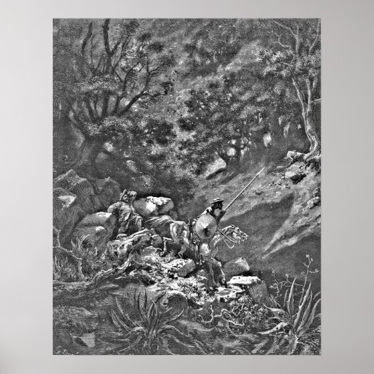 ドンキホーテインザフォレスト版木、銅版、版画 ポスター (正面)