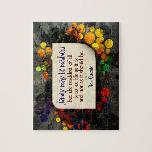 ドンキホーテ感動的引用文「狂気」 ジグソーパズル (縦)