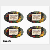 ドンキホーテ感動的引用文「狂気」 楕円形シール (シート)