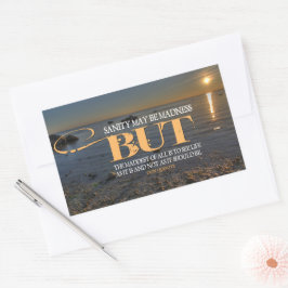 ドンキホーテ感動的引用文「狂気」 長方形シール