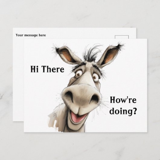 ドンキーことわざ頼ハイとズの調子は?編集可能 ポストカード (正面/裏面)