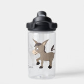 ドンキーイラストレーション名前をカスタムする ウォーターボトル (背面)