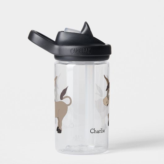 ドンキーイラストレーション名前をカスタムする ウォーターボトル (右面)