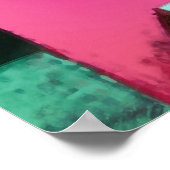 ドンキーカラフルおもしろい幾何学的抽象芸術アート ポスター (角)