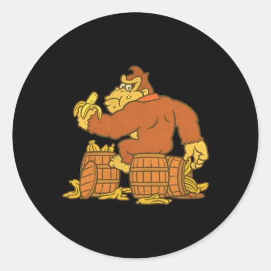 ドンキーコング食べンズバナナズオンバレル ラウンドシール (正面)