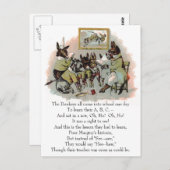 ドンキースクールアンティークイラストレーション ポストカード (正面/裏面)