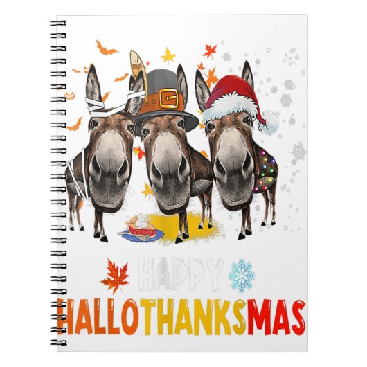 ドンキーハッピーハロサンキューマスハロウィンサンクスギビング ノートブック (正面)