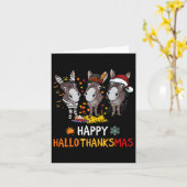 ドンキーハッピーハロサンクスマスハロウィンサンクスギビング カード (黄色い花)