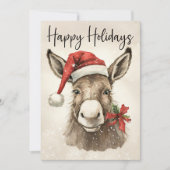 ドンキーハッピーホリデーズビジネスクリスマスカード (正面)