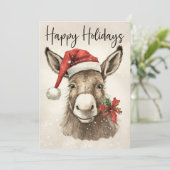 ドンキーハッピーホリデーズビジネスクリスマスカード (スタンド正面)