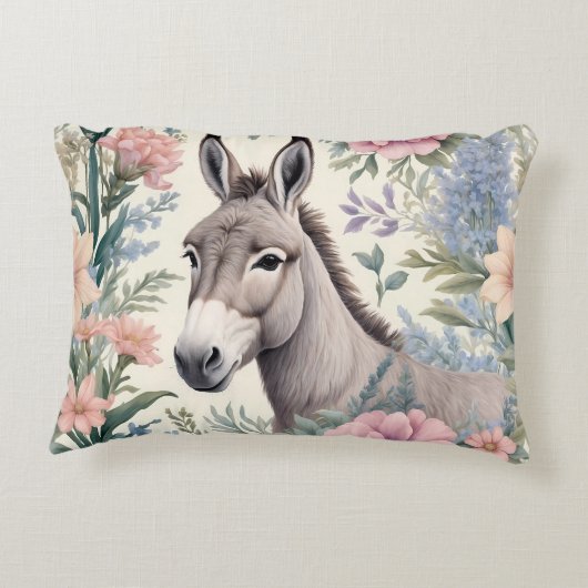 ドンキーパステル魅力的フラワーズファームアニマル アクセントクッション (裏面)