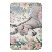 ドンキーパステル魅力的フラワーズファームアニマル バスマット (正面縦)