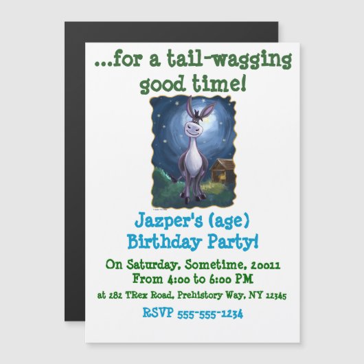 ドンキーパーティーセンター マグネット招待状 (正面/裏面)