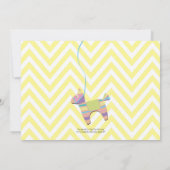 ドンキーフィエスタピナタキッズシェブロン誕生日パーティー 招待状 (裏面)