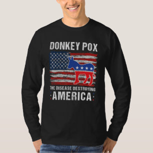 ドンキーポックス アメリカを破壊する病気 レトロアメリカ Tシャツ
