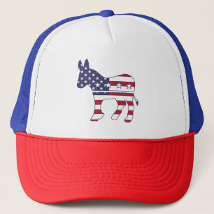 ドンキー米国国旗の民主党 キャップ