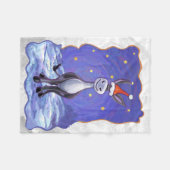 ドンキー·クリスマス フリースブランケット (正面(横))