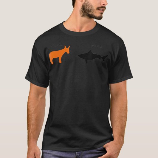 ドンキーvsシャークトランプのポーカー tシャツ (正面)