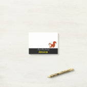 ドングリが付いているパーソナライズでかわいい正方形 ポストイット (デスク上)