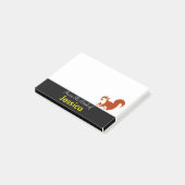 ドングリが付いているパーソナライズでかわいい正方形 ポストイット (アングル)