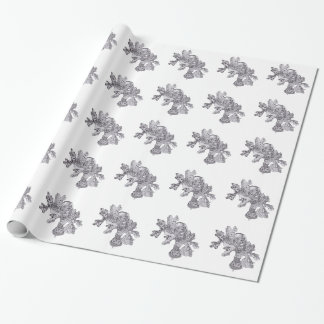 ドングリが付いている紅葉 ラッピングペーパー