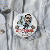 ドングリのおもしろいなアンチオバマボタン 缶バッジ (インサイチュ)