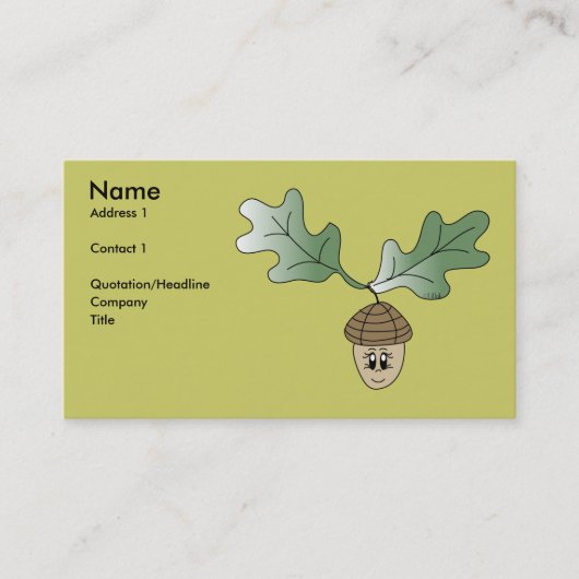 ドングリのプロフィールカード 名刺 (正面)