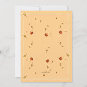 ドングリの招待状を持つリス 招待状 (裏面)